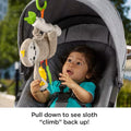 Fisher-Price Slow Much Fun Stroller Sloth Baby Toy With Sensory Details For Newborns