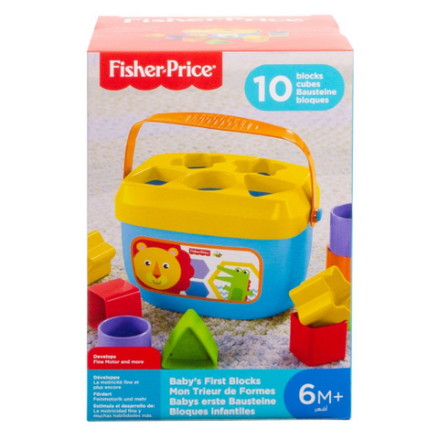 Fisher-Price Baby's First Blocks Shape-Sorting Toy For Infants 6+ Months Toy Set 10 Shapes