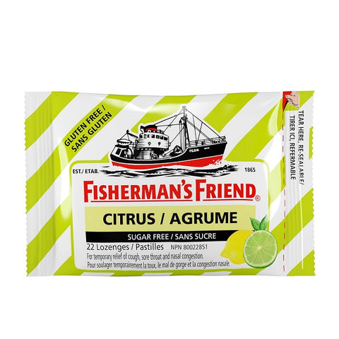 Fisherman's Friend Citrus Sugar Free Lozenges - 22 Lozenges