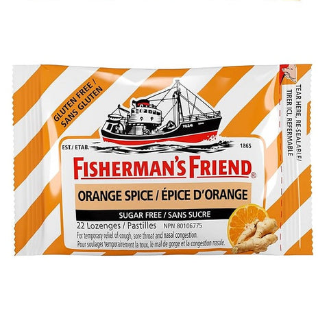 Expires January 2026 Clearance Fisherman's Friend Orange Spice Sugar Free Lozenges - 22 Lozenges