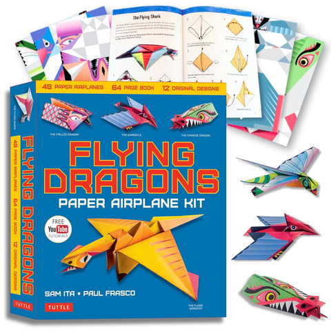 Flying Dragons Paper Airplane Kit
