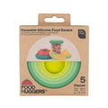 Food Huggers Reusable Silicone Food Savers Sage Green 5 Count - YesWellness.com