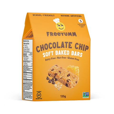 Freeyumm Chocolate Chip Soft Baked Oat Bars 135g