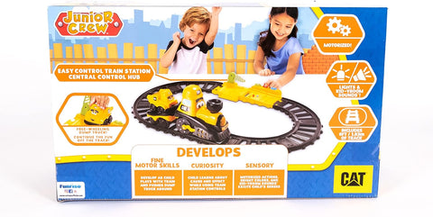 Funrise CAT Construction Junior Crew Power Tracks Friends Train Set