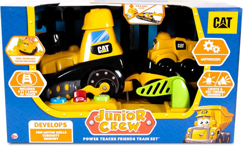 Funrise CAT Construction Junior Crew Power Tracks Friends Train Set