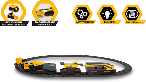 Funrise CAT Construction Little Machines Power Tracks Train Set