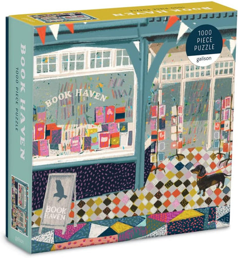 Galison Book Haven 1000 Piece Puzzle In Square Box