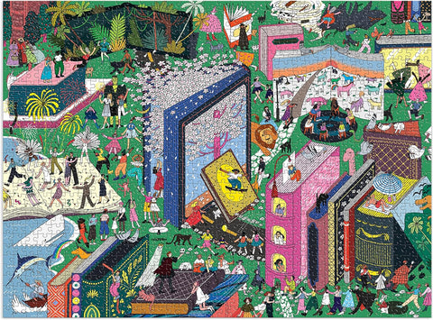 Galison Book World 1000 Piece Puzzle