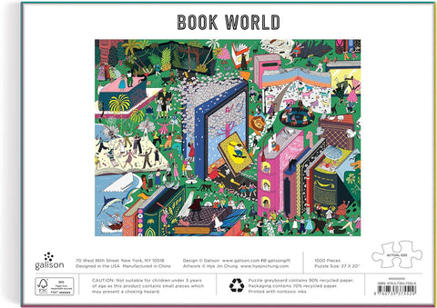 Galison Book World 1000 Piece Puzzle
