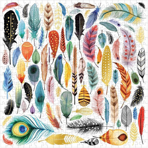 Galison Feathers 500 Piece Foil Puzzle