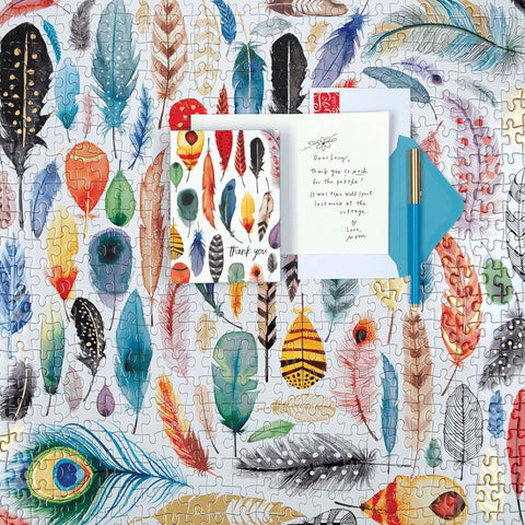 Galison Feathers 500 Piece Foil Puzzle