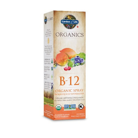 Garden of Life Organics Vitamin B-12 Organic Spray - 58 ml Raspberry