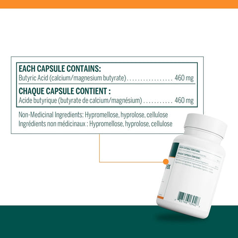 Genestra Butyrate Calcium & Magnesium Butyric Acid 90 Veg Capsules - YesWellness.com