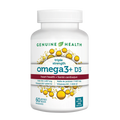 Genuine Health Omega3+ Triple Strength + D3 60 Softgels