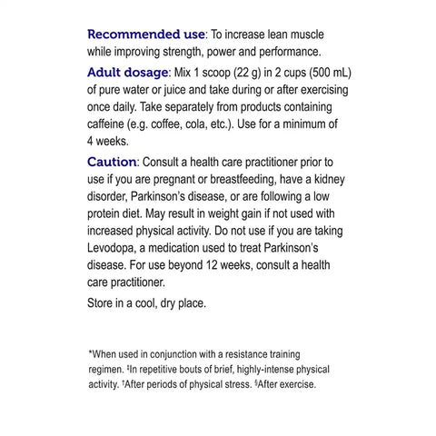 Genuine Health Fermented BCAA+ Creatine Powder Lemon-Lime 440g