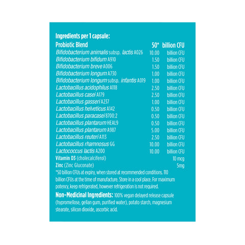 Genuine Health Immune Advanced Gut Health Probiotic 50 Billion CFU Daily Care 30 Capsules