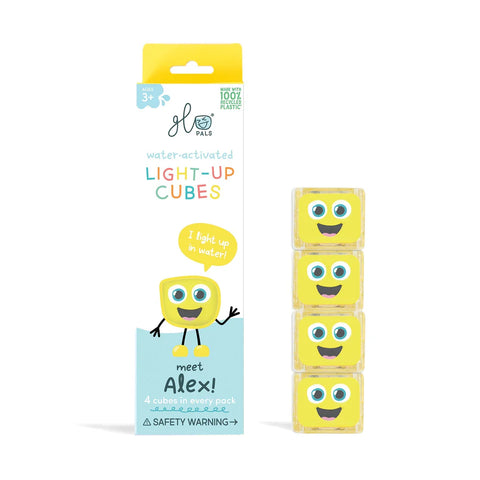 Glo Pals Light Up Cubes Water-Activated 4PK - Alex