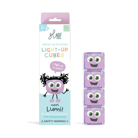 Glo Pals Light Up Cubes Water-Activated 4PK - Lumi