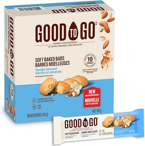 Good To Go Vanilla Almond Keto Bars 9 x 40 g Box
