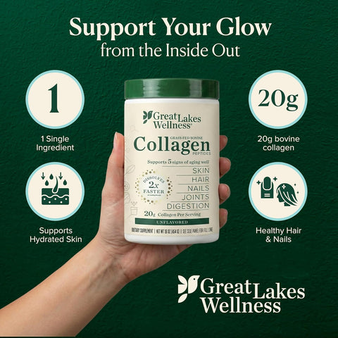 Great Lakes Quick Dissolve Collagen Peptides Unflavoured 454g