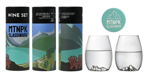 MTNPK Glassware Lake Louise & Three Sisters Wine Set