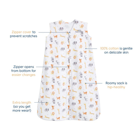 HALO Wearable Blanket 100% Cotton Jungle 0.5 TOG