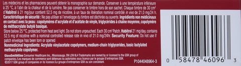 Habitrol Transdermal Nicotine Patch Step 1 Ingredients