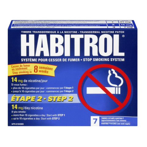 Expires March 2026 Clearance Habitrol Transdermal Nicotine Patch Step 2 - 7 Patches
