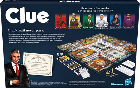 Hasbro Clue Classic Mystery Board Game - One is Guilty, None are Innocent