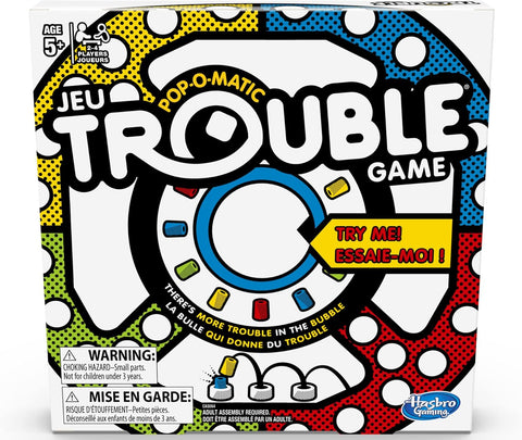 Hasbro Jeu Trouble Board Game Pop-O-Matic - Bilingual