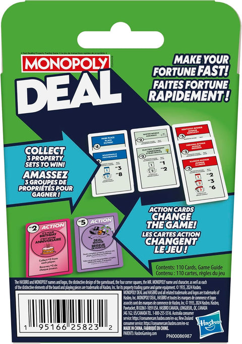 Hasbro Monopoly Deal Card Game Bilingual - Swap, Steal & Scheme
