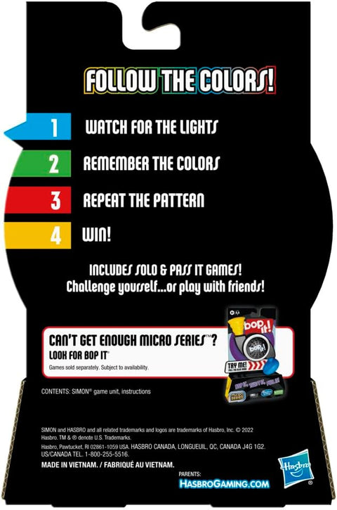 Hasbro Simon Micro Series Electronic Game Toy