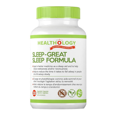 Expires April 2026 Clearance Healthology Sleep-Great Sleep Formula Capsules 30 Capsules