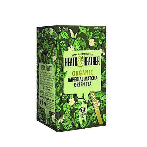 Expires January 2026 Clearance Heath & Heather Organic Imperial Matcha Green Tea 20 Count