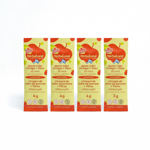 Herbaland Apple Cider Vinegar + Fiber Jelly Snack 4x25 g