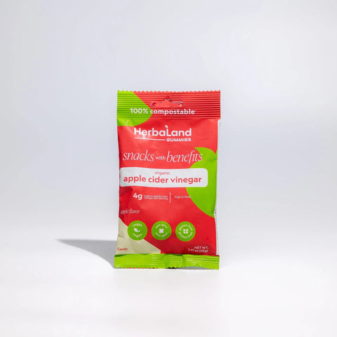 Expires March 2026 Clearance Herbaland Snack with Benefits Organic Apple Cider Vinegar Gummies Pouch 40g