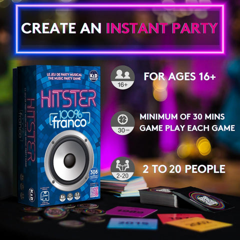 Hitster The Music Party Game - 100% Franco French Songs Edition