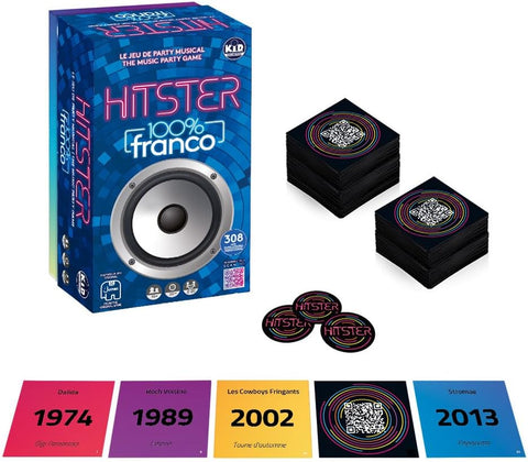Hitster The Music Party Game - 100% Franco French Songs Edition