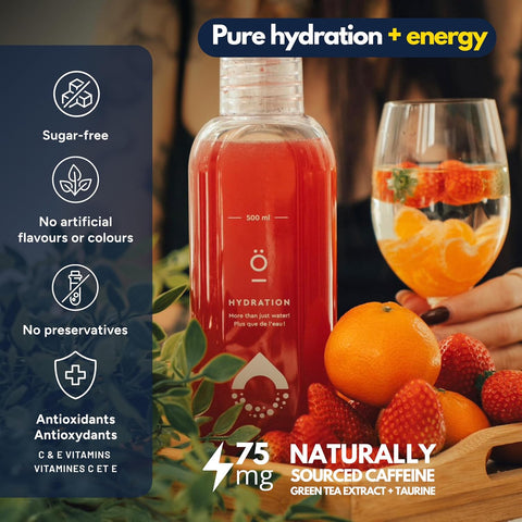 O Hydration - Strawberry & Clementine Flavored Vitamin Water Booster Drink Mix