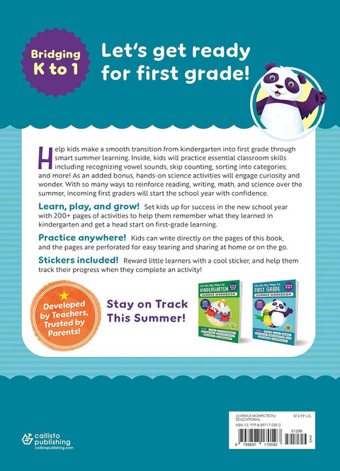 I'm On My Way to First Grade Summer Workbook