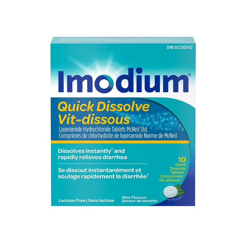 Imodium Quick Dissolve Mint Flavour Tablets