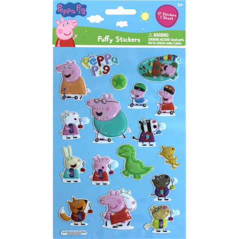 Inkology Peppa Pig Puffy Stickers - 1 Sheet