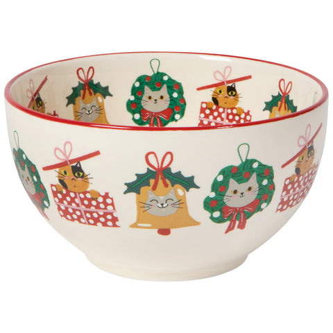 Danica Jubilee Bauble Cats Christmas Bowls Set of 4 - Assorted