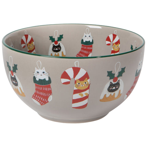 Danica Jubilee Bauble Cats Christmas Bowls Set of 4 - Assorted