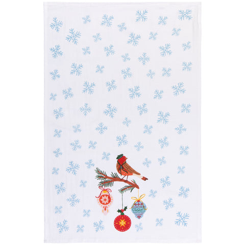 Danica Jubilee Season's Tweetings Christmas Floursack Dishtowels