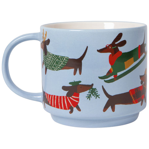 Danica Jubilee Dashing Dachshunds Christmas Mug and Socks Set