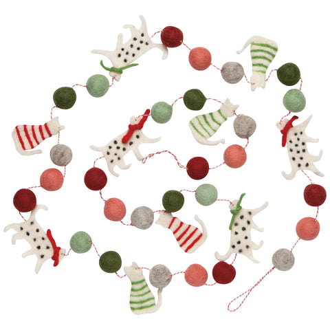 Danica Jubilee Cats Christmas Felt Garland
