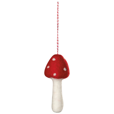 Danica Jubilee Toadstool Felt Christmas Tree Ornaments - 4 Assorted Styles