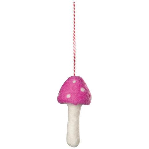Danica Jubilee Toadstool Felt Christmas Tree Ornaments - 4 Assorted Styles
