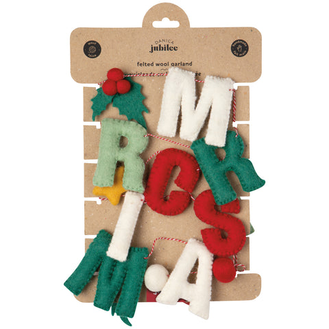 Danica Jubilee Merry Christmas Felt Garland